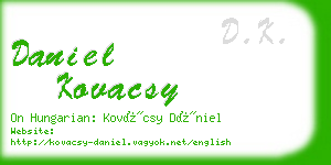 daniel kovacsy business card